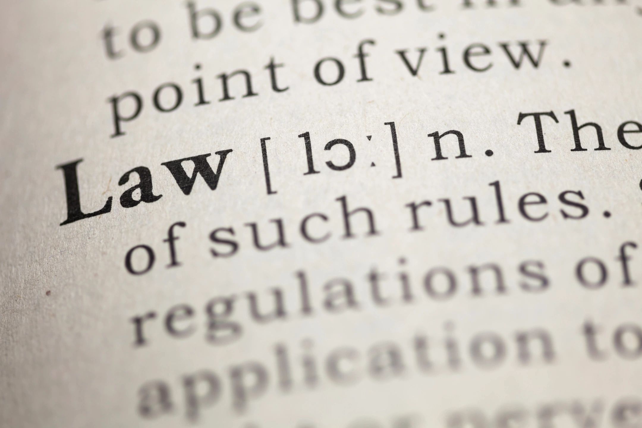 image of dictionary definition of "law"